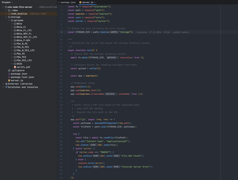 An image of the Node File Server project.